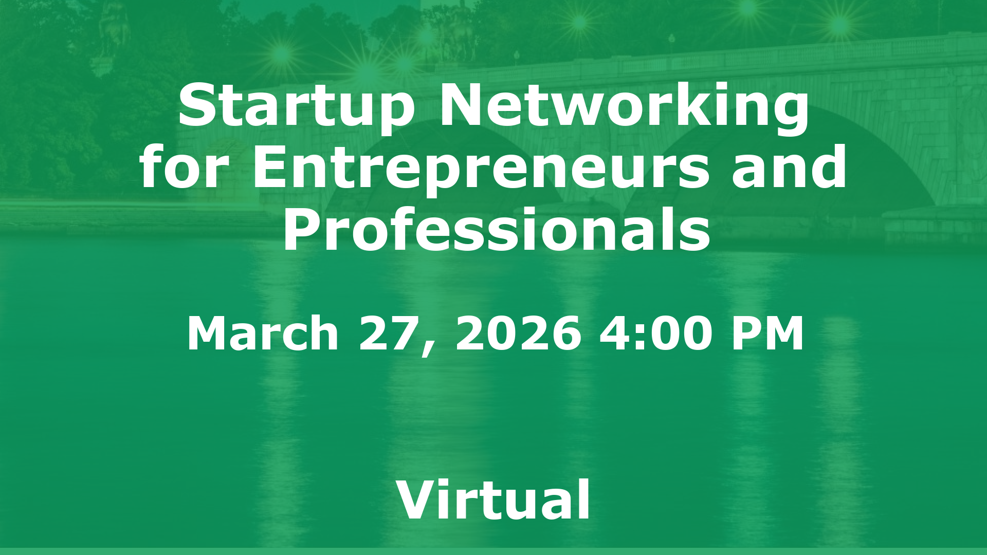 Startup Networking for Entrepreneurs and Professionals event image
